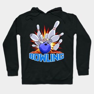 Bowling Ball 10 Pins Bowler Hoodie